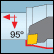 Aproximação de 95° de diamante