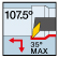 Aproximação de 107,5° de diama