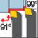 Aproximação de 93° de diamante